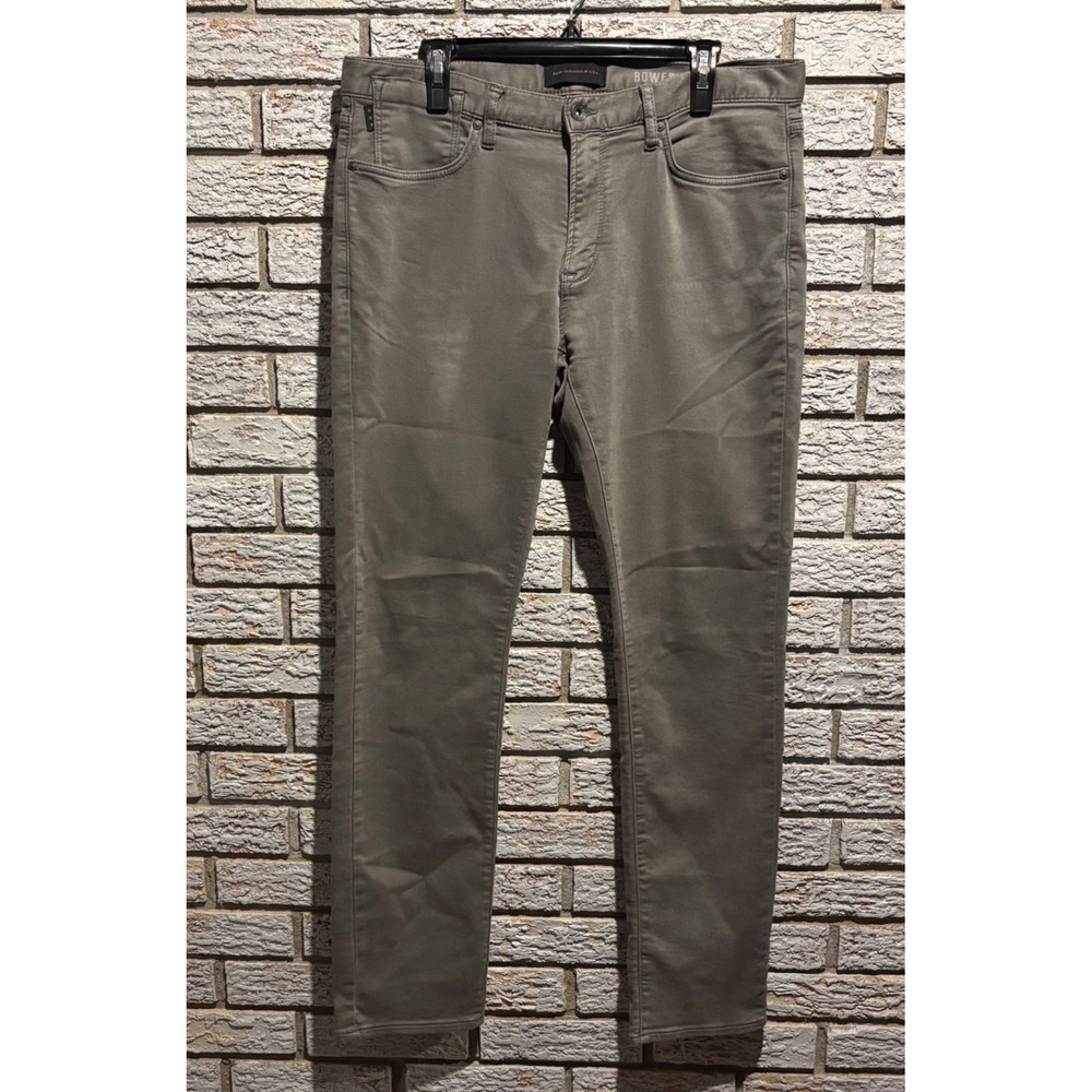 John Varvatos Star USA Bowery Slim Fit Jeans Mens 34 Grey/Brown Khaki Pants